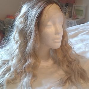 Ombre blonde front lace wig